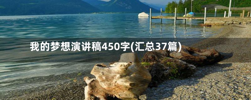 我的梦想演讲稿450字(汇总37篇)