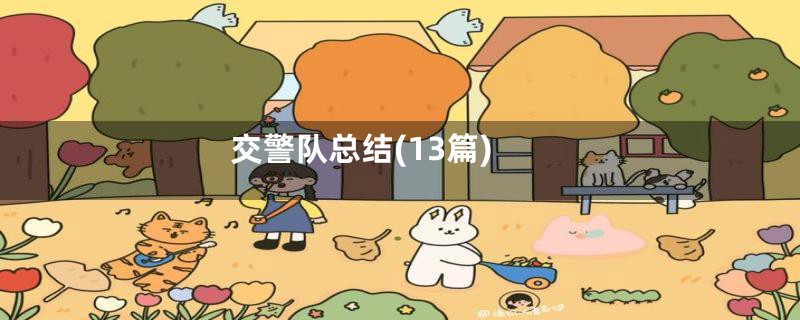 交警队总结(13篇)