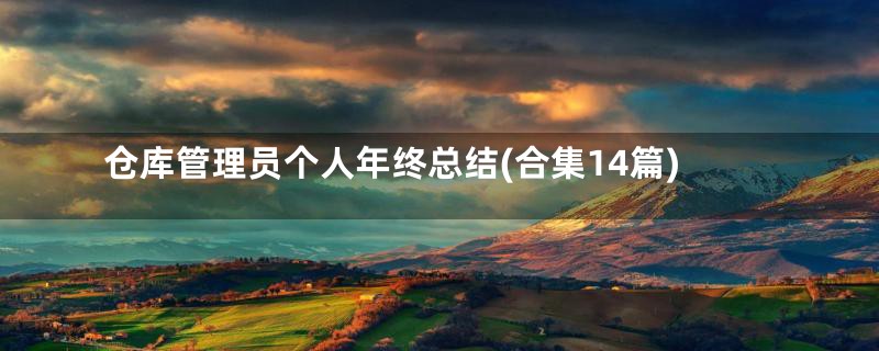 仓库管理员个人年终总结(合集14篇)