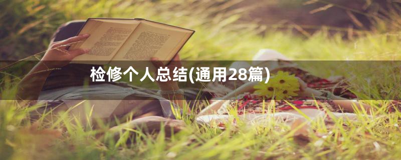 检修个人总结(通用28篇)