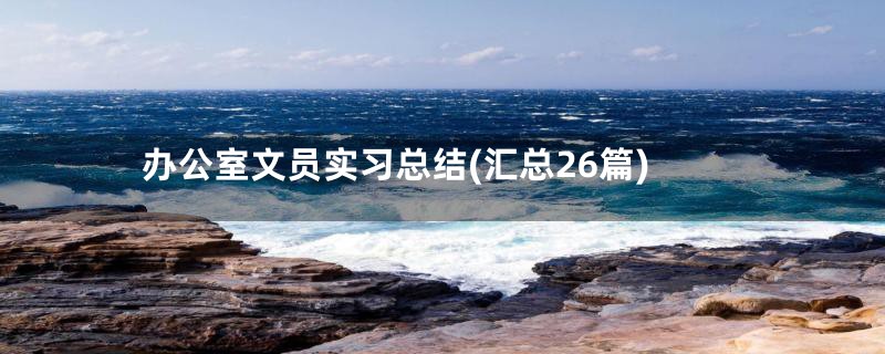 办公室文员实习总结(汇总26篇)