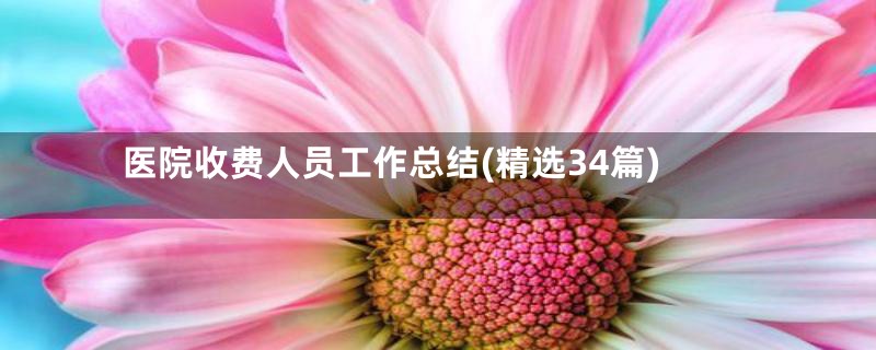 医院收费人员工作总结(精选34篇)