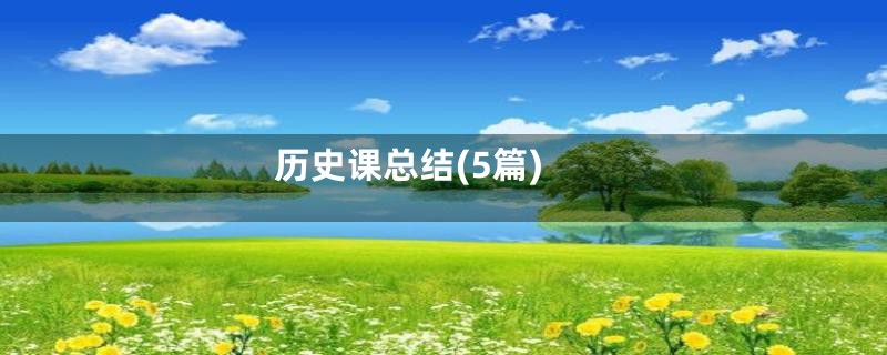 历史课总结(5篇)