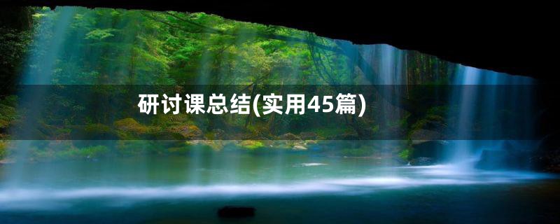 研讨课总结(实用45篇)