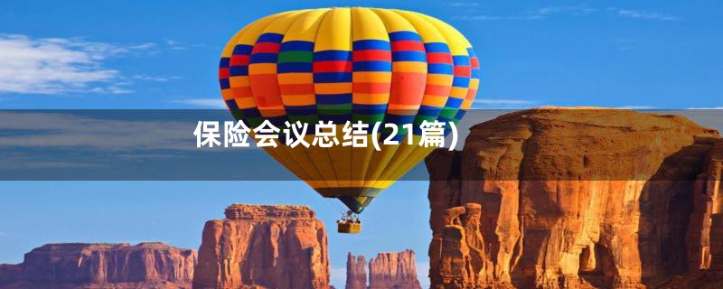 保险会议总结(21篇)