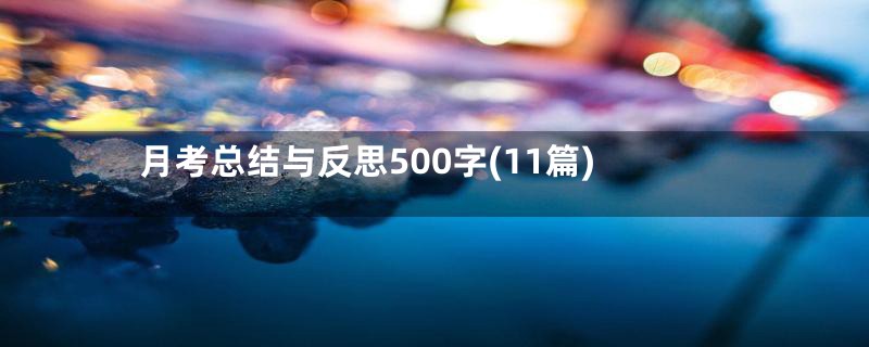 月考总结与反思500字(11篇)