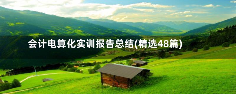会计电算化实训报告总结(精选48篇)