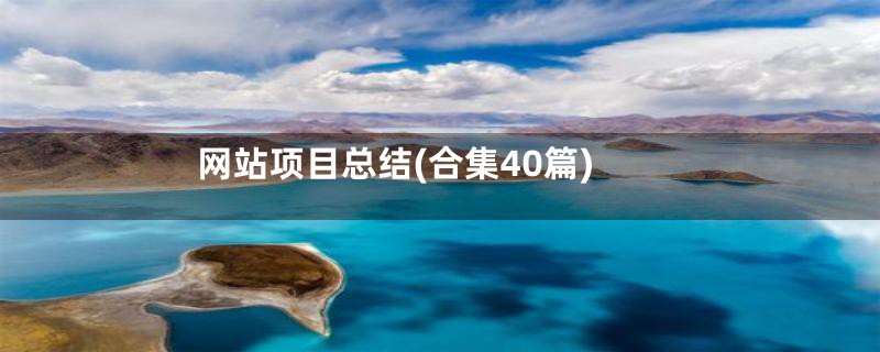 网站项目总结(合集40篇)