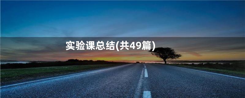 实验课总结(共49篇)