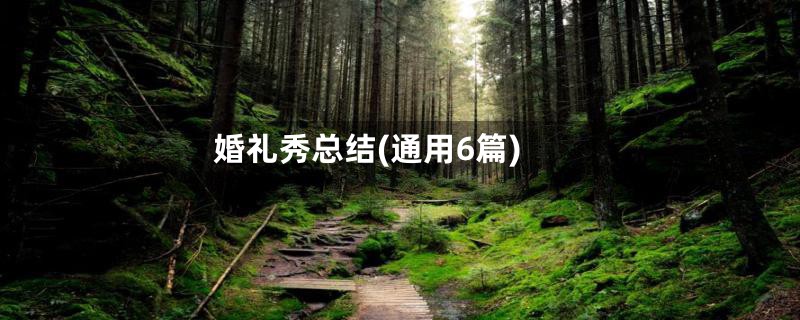 婚礼秀总结(通用6篇)