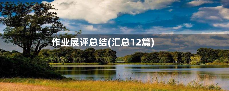 作业展评总结(汇总12篇)