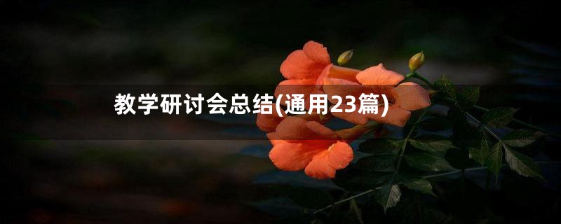 教学研讨会总结(通用23篇)