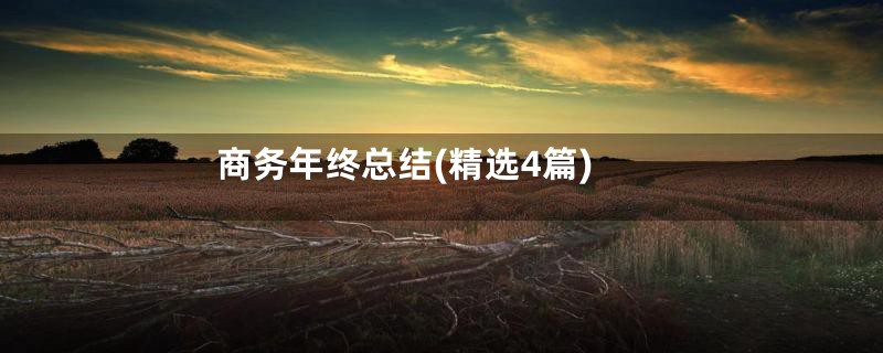 商务年终总结(精选4篇)