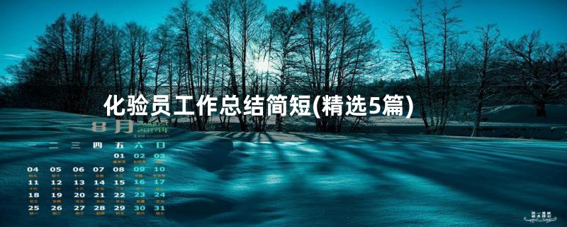 化验员工作总结简短(精选5篇)