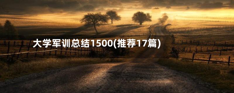 大学军训总结1500(推荐17篇)