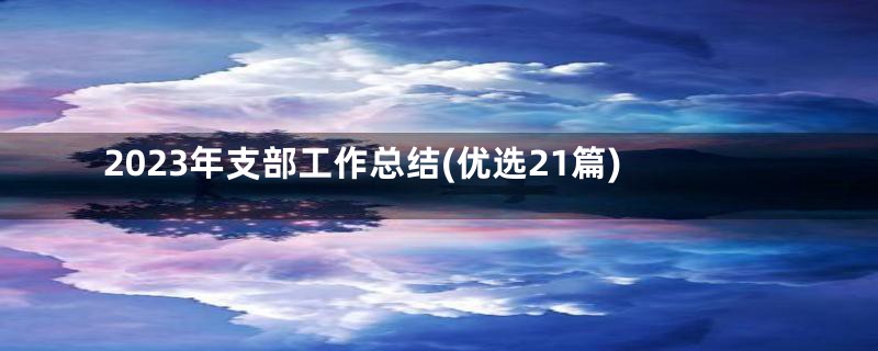 2023年支部工作总结(优选21篇)