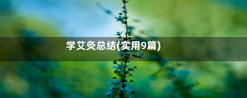 学艾灸总结(实用9篇)