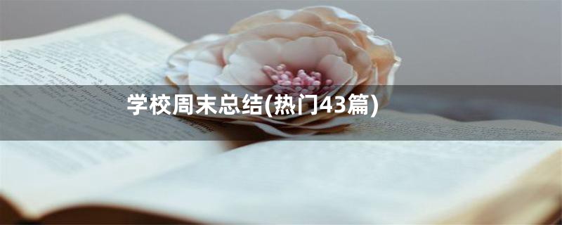 学校周末总结(热门43篇)
