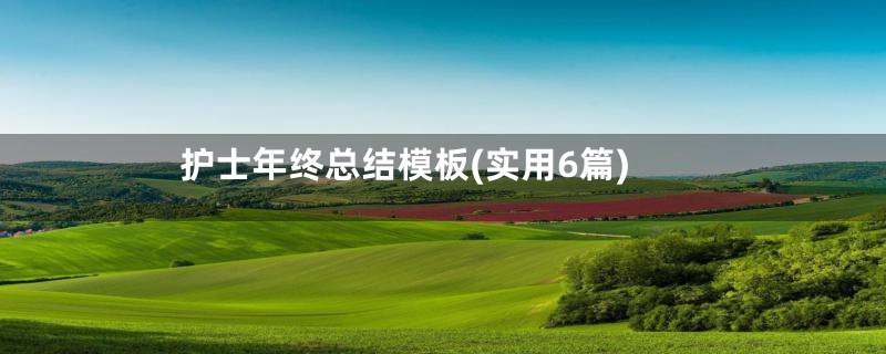 护士年终总结模板(实用6篇)