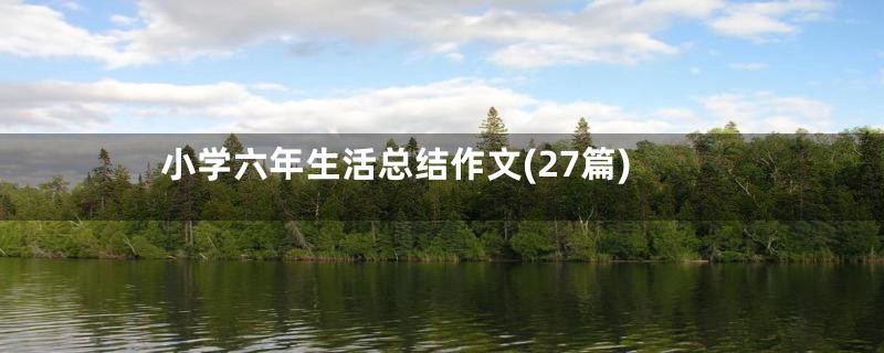 小学六年生活总结作文(27篇)
