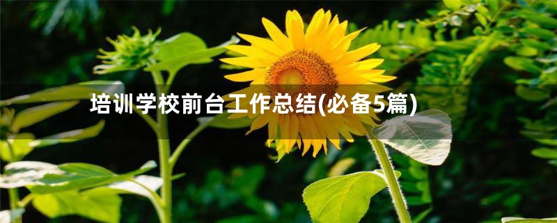 培训学校前台工作总结(必备5篇)