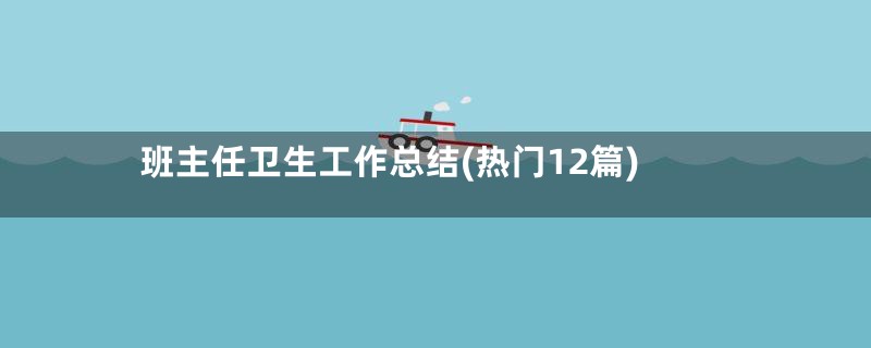 班主任卫生工作总结(热门12篇)