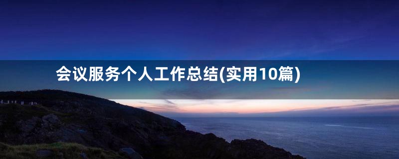 会议服务个人工作总结(实用10篇)
