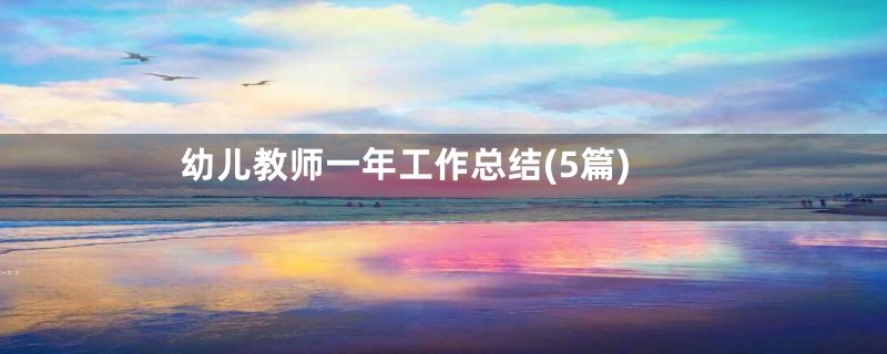 幼儿教师一年工作总结(5篇)