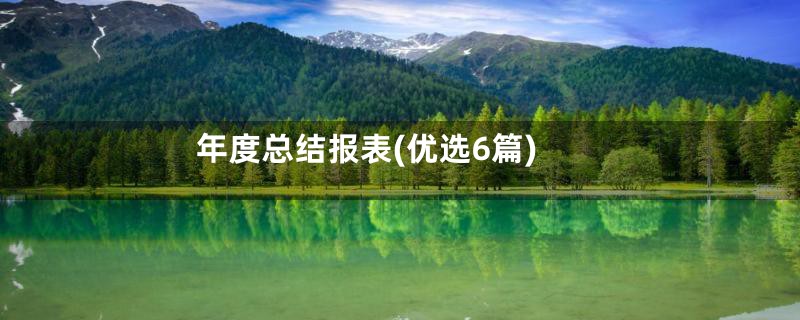 年度总结报表(优选6篇)