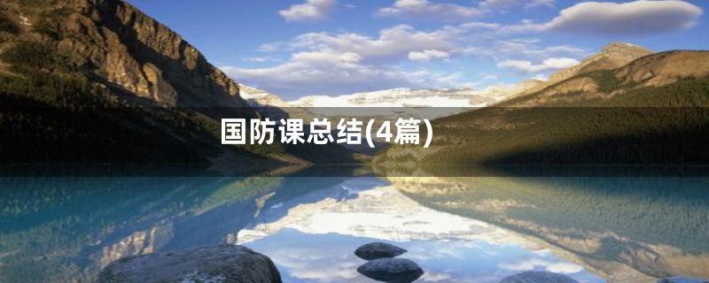 国防课总结(4篇)
