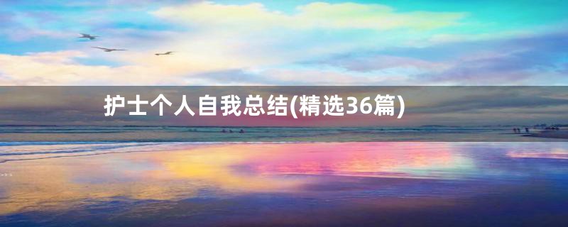护士个人自我总结(精选36篇)