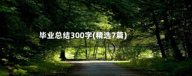 毕业总结300字(精选7篇)
