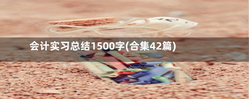 会计实习总结1500字(合集42篇)