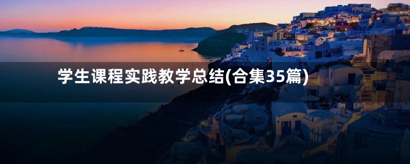 学生课程实践教学总结(合集35篇)