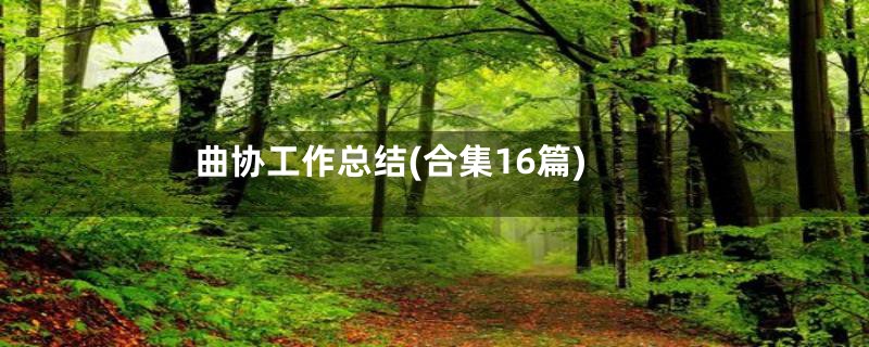 曲协工作总结(合集16篇)