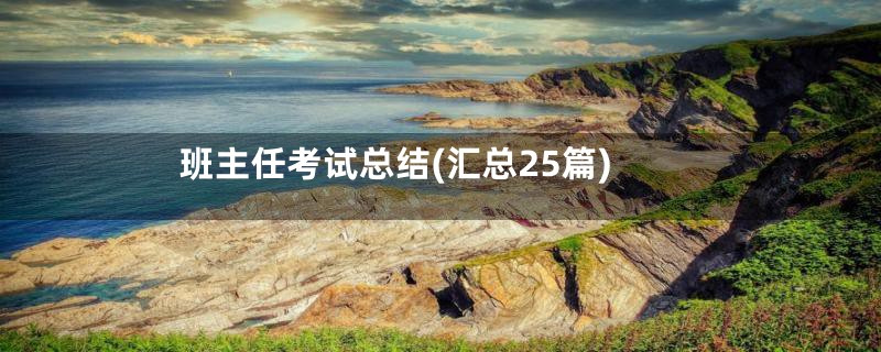 班主任考试总结(汇总25篇)