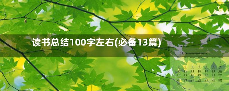 读书总结100字左右(必备13篇)