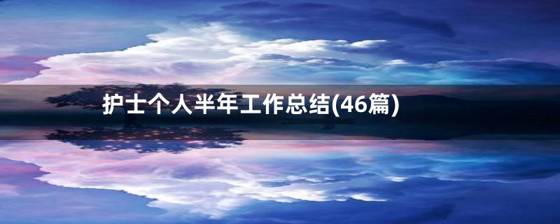 护士个人半年工作总结(46篇)