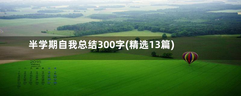 半学期自我总结300字(精选13篇)