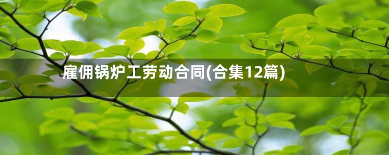雇佣锅炉工劳动合同(合集12篇)