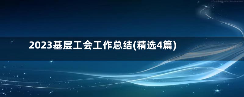 2023基层工会工作总结(精选4篇)