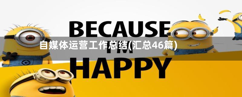 自媒体运营工作总结(汇总46篇)