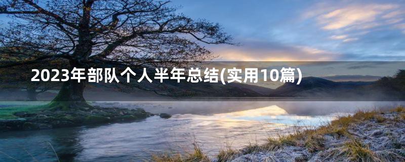 2023年部队个人半年总结(实用10篇)