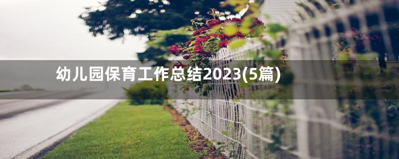 幼儿园保育工作总结2023(5篇)