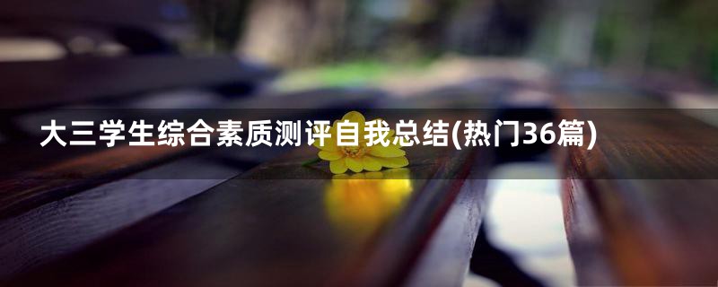 大三学生综合素质测评自我总结(热门36篇)