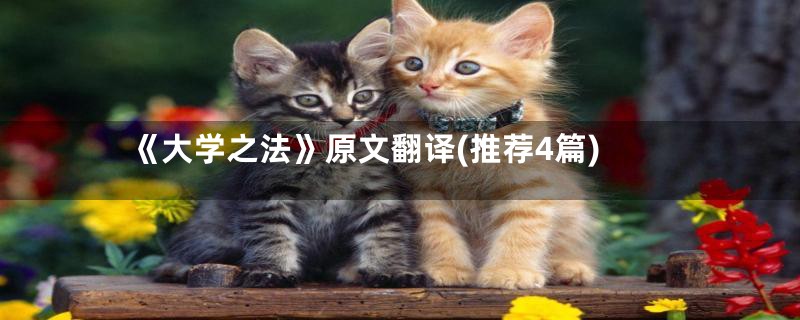 《大学之法》原文翻译(推荐4篇)