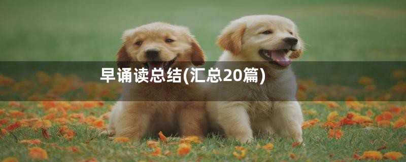 早诵读总结(汇总20篇)