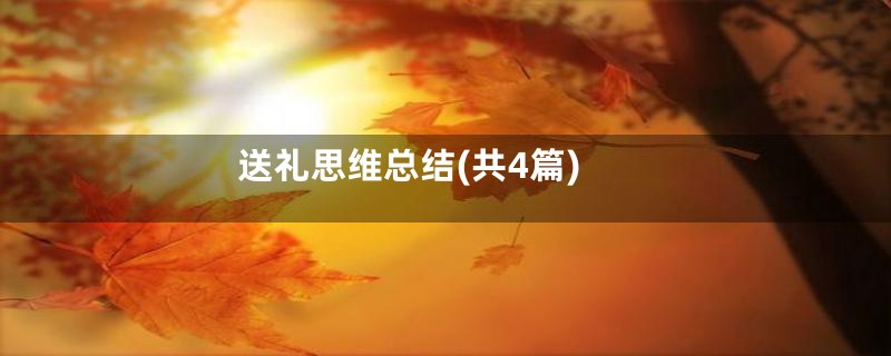 送礼思维总结(共4篇)