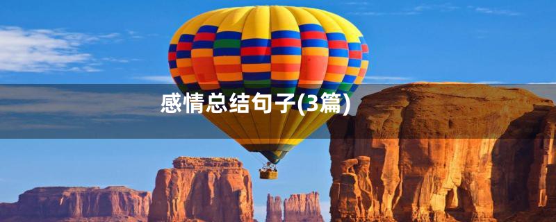 感情总结句子(3篇)