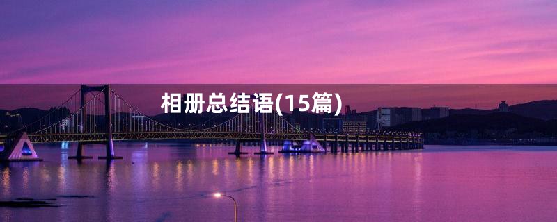 相册总结语(15篇)